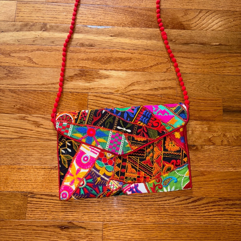 Colorful Patchwork Embroidered Bag - image 2